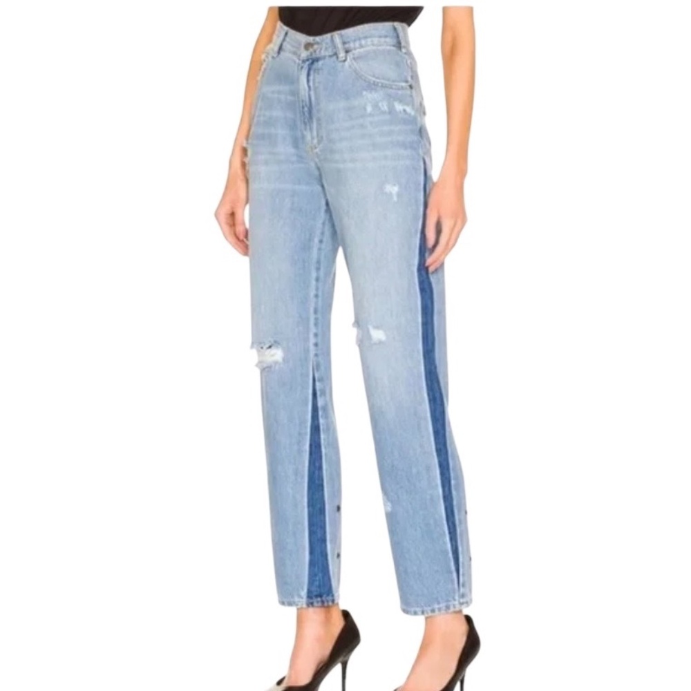 Ser.o.ya NWT Maggie Mid-Rise Vintage Straight Jeans Mojave Seroya 24